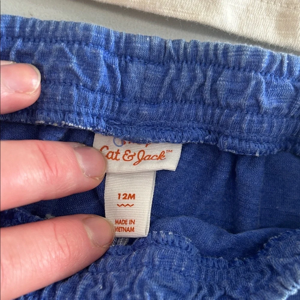 Cat & Jack Cream and Blue Set